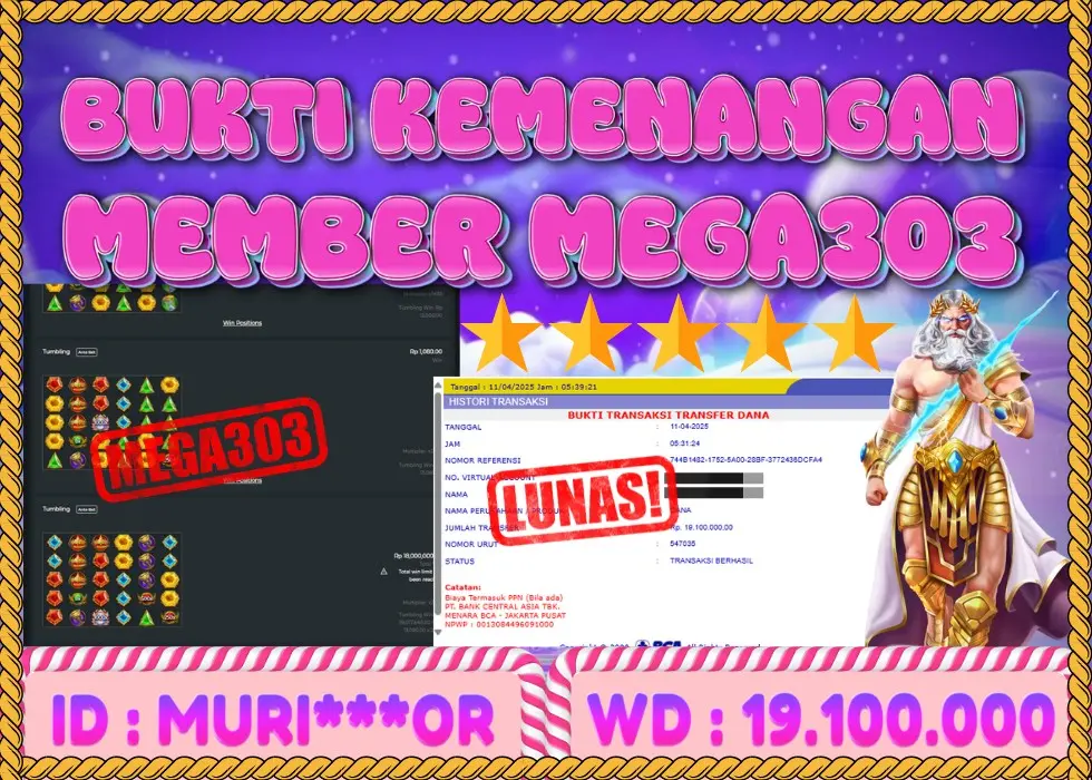 MEGA303 JACKPOT Rp 19.800.000 - LUNAS!!!
