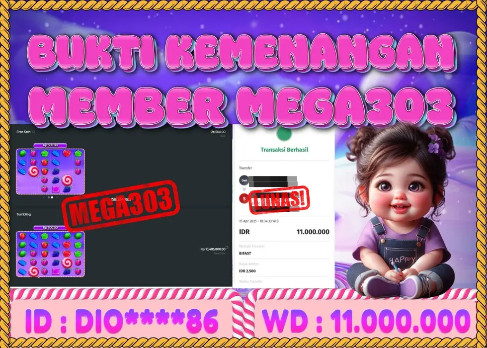 MEGA303 JACKPOT Rp 11.000.000 - LUNAS!!!