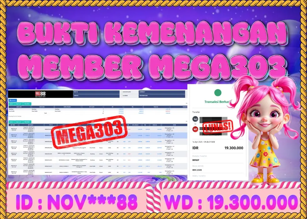 MEGA303 JACKPOT Rp 19.300.000 - LUNAS!!!