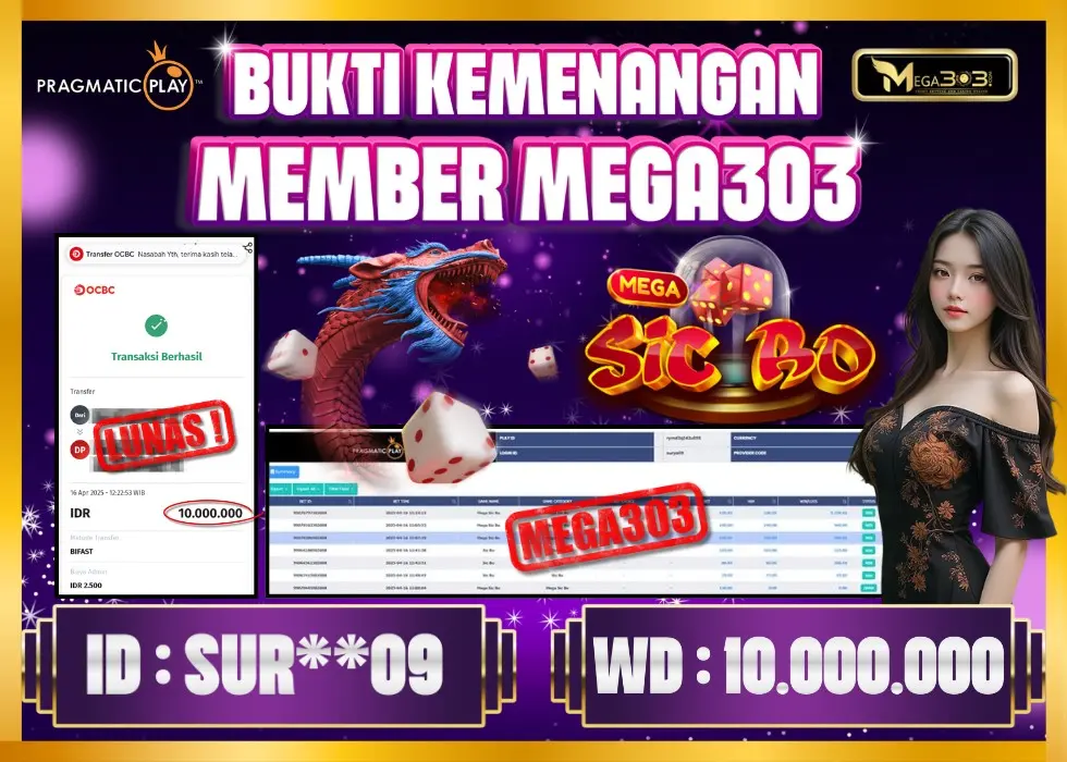 MEGA303 JACKPOT Rp 10.000.000 - LUNAS!!!
