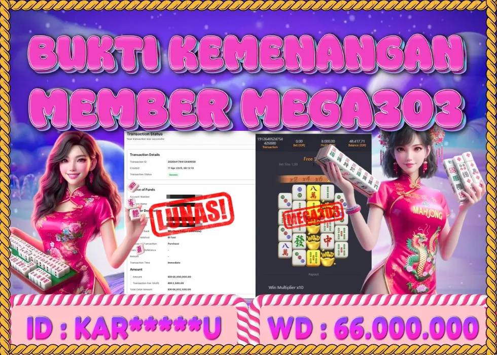 MEGA303 JACKPOT Rp 66.000.000 - LUNAS!!!