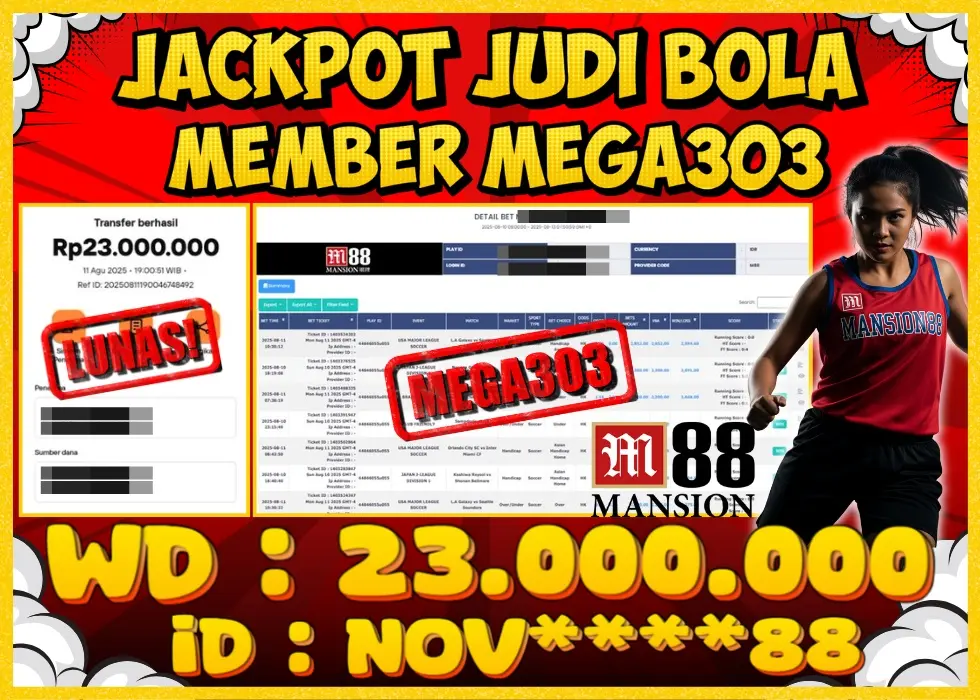 MEGA303 JACKPOT Rp 23.000.000 - LUNAS!!!