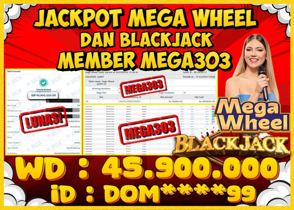 MEGA303 JACKPOT Rp 45.900.000 - LUNAS!!!
