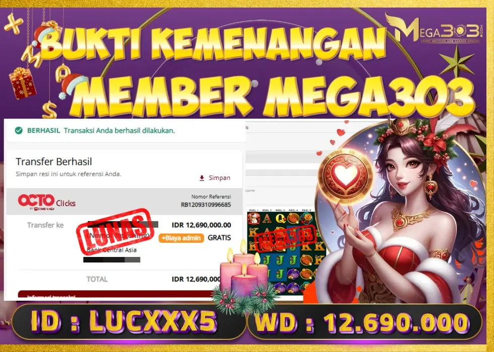 MEGA303 JACKPOT Rp 12.690.000 - LUNAS!!!