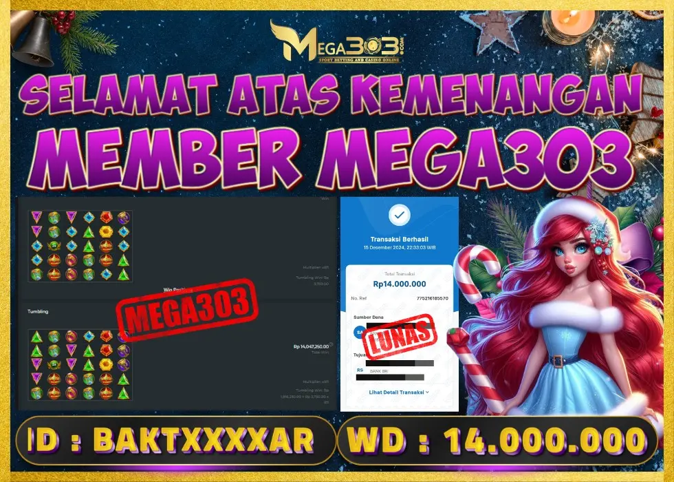 MEGA303 JACKPOT Rp 14.000.000 - LUNAS!!!