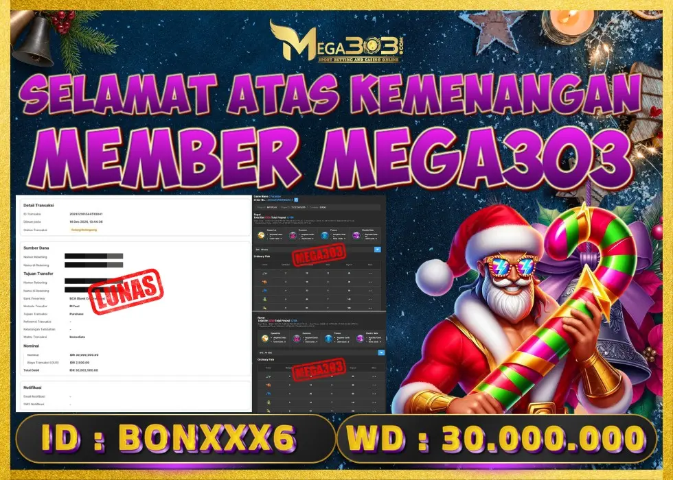MEGA303 JACKPOT Rp 30.000.000 - LUNAS!!!
