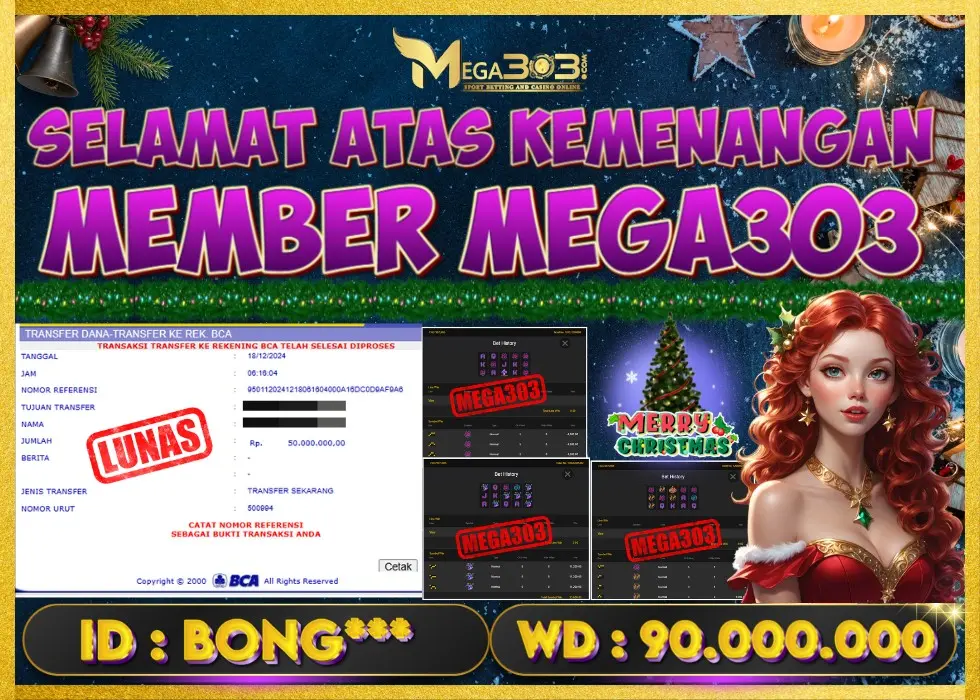 MEGA303 JACKPOT Rp 90.000.000 - LUNAS!!!