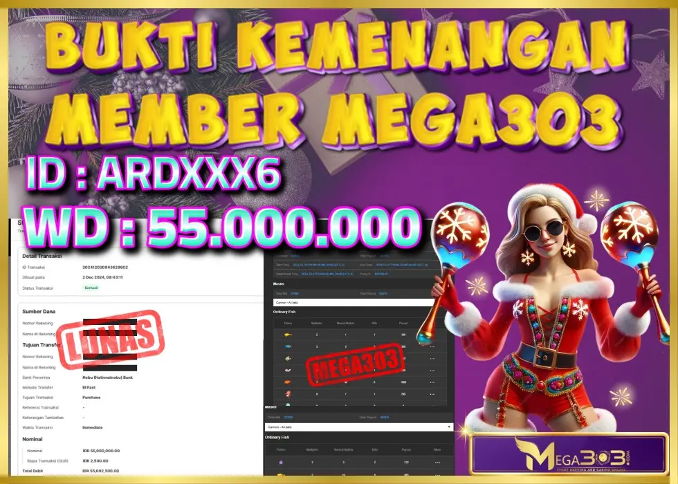 MEGA303 JACKPOT Rp 55.000.000 - LUNAS!!!