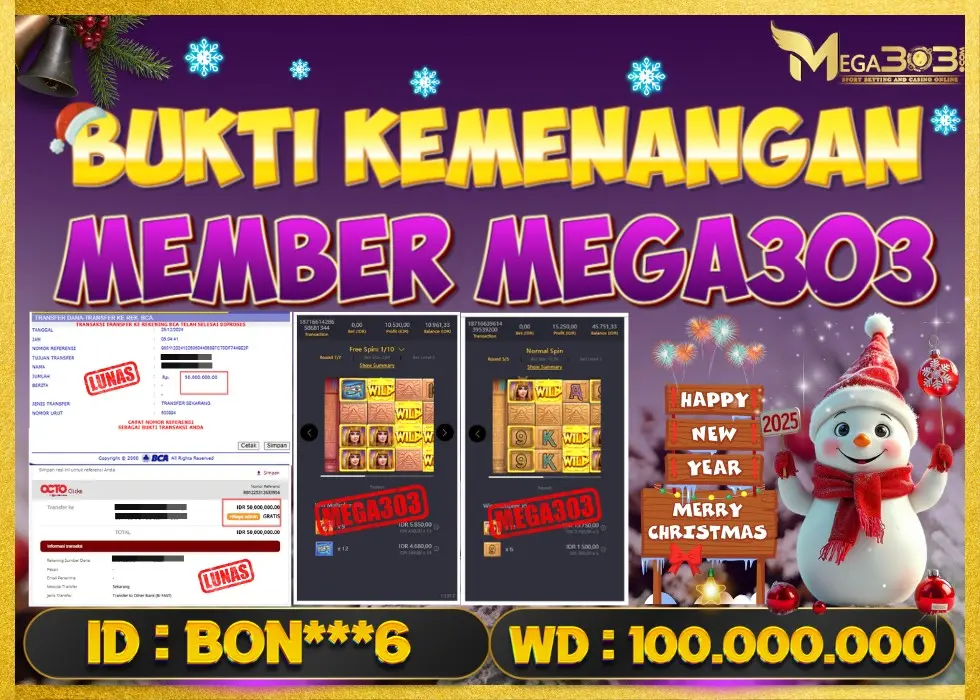 MEGA303 JACKPOT Rp 100.000.000 - LUNAS!!!