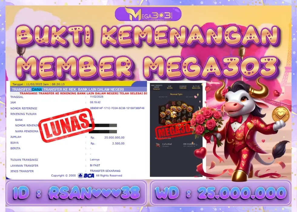 MEGA303 JACKPOT Rp 25.000.000 - LUNAS!!!