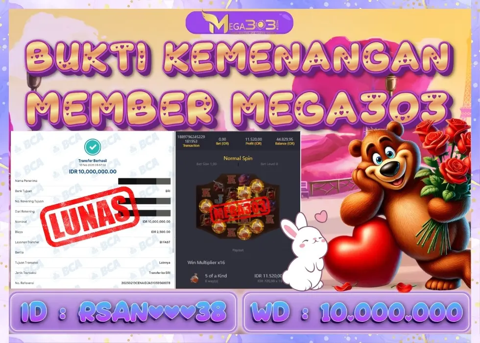 MEGA303 JACKPOT Rp 10.000.000 - LUNAS!!!