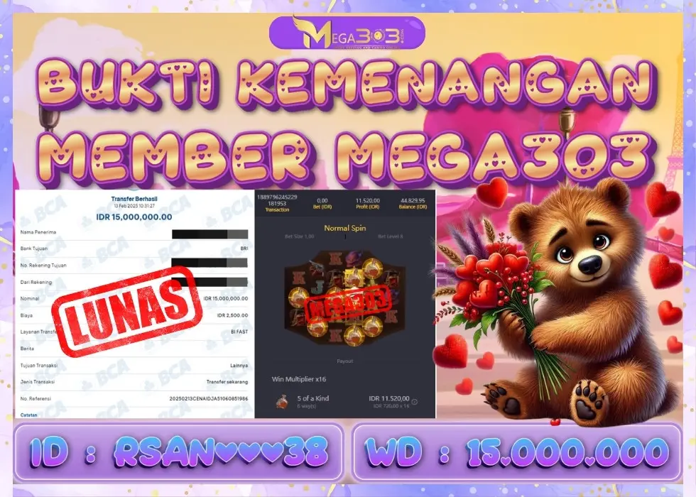 MEGA303 JACKPOT Rp 13.000.000 - LUNAS!!!