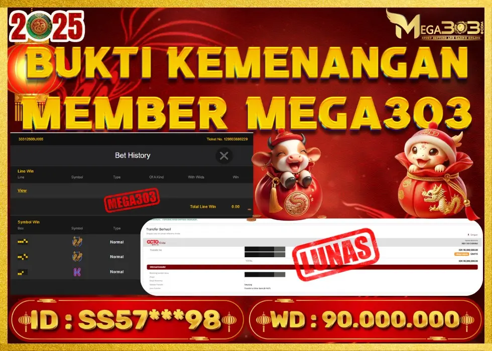 MEGA303 JACKPOT Rp 90.000.000 - LUNAS!!!