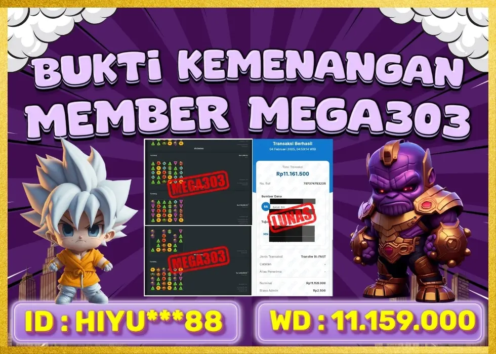 MEGA303 JACKPOT Rp 11.159.000 - LUNAS!!!