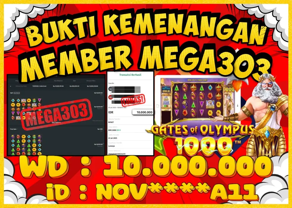 MEGA303 JACKPOT Rp 10.000.000 - LUNAS!!!