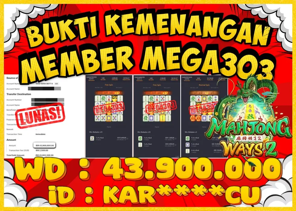MEGA303 JACKPOT Rp 43.900.000 - LUNAS!!!