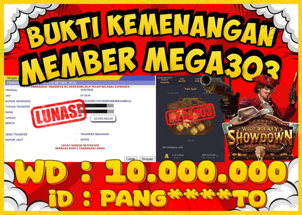 MEGA303 JACKPOT Rp 10.000.000 - LUNAS!!!