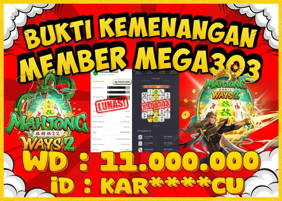 MEGA303 JACKPOT Rp 11.000.000 - LUNAS!!!