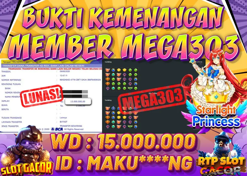 MEGA303 JACKPOT Rp 15.000.000 - LUNAS!!!