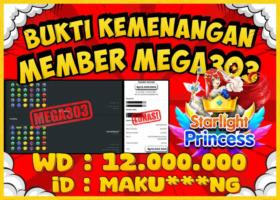 MEGA303 JACKPOT Rp 12.000.000 - LUNAS!!!