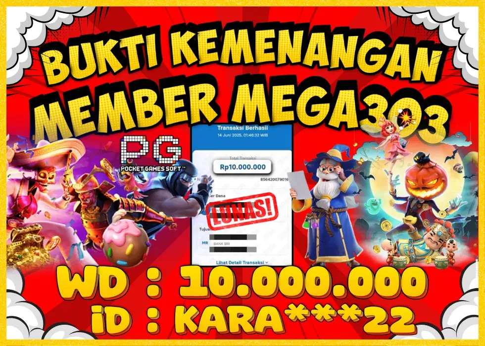 MEGA303 JACKPOT Rp 10.000.000 - LUNAS!!!