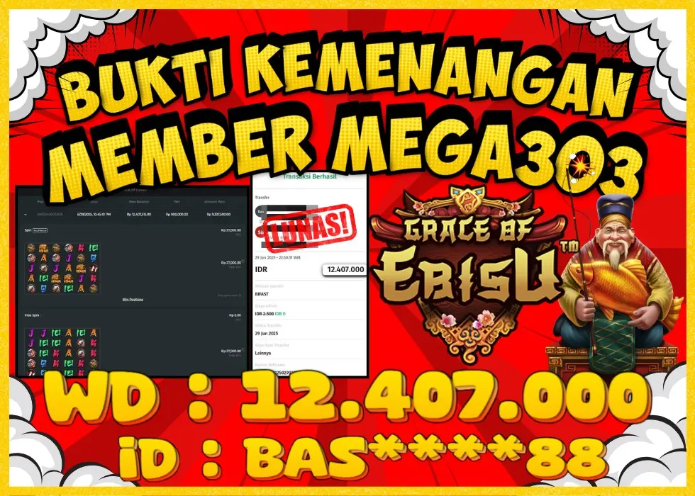 MEGA303 JACKPOT Rp 12.407.000 - LUNAS!!!