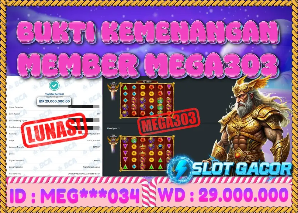 MEGA303 JACKPOT Rp 29.000.000 - LUNAS!!!
