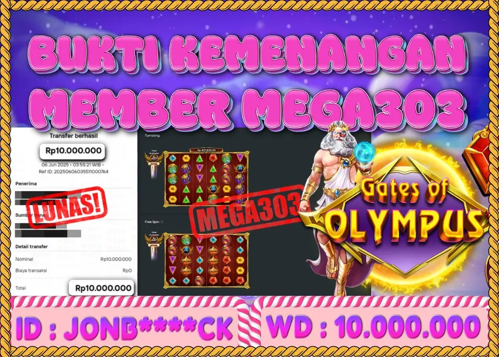 MEGA303 JACKPOT Rp 10.000.000 - LUNAS!!!