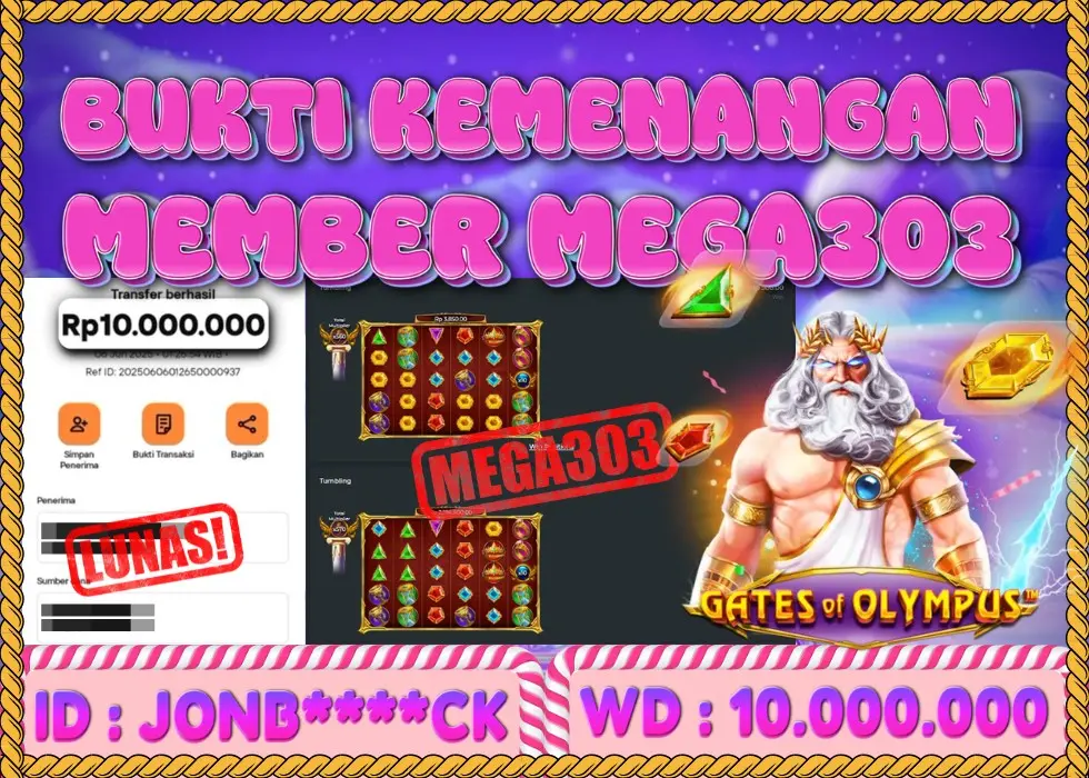 MEGA303 JACKPOT Rp 10.000.000 - LUNAS!!!