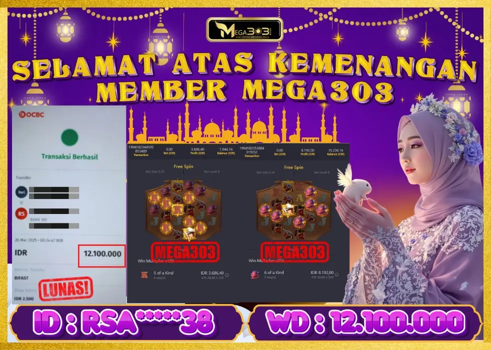 MEGA303 JACKPOT Rp 12.100.000 - LUNAS!!!