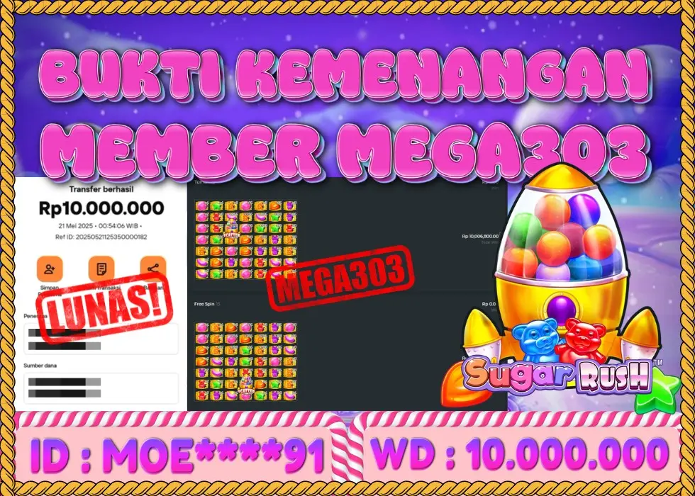 MEGA303 JACKPOT Rp 10.000.000 - LUNAS!!!