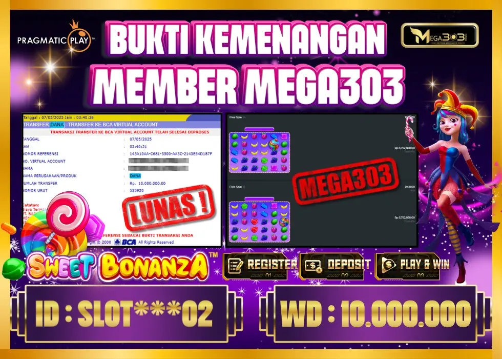 MEGA303 JACKPOT Rp 10.000.000 - LUNAS!!!