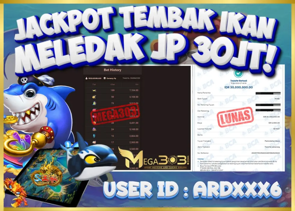 MEGA303 JACKPOT Rp 30.000.000 - LUNAS!!!