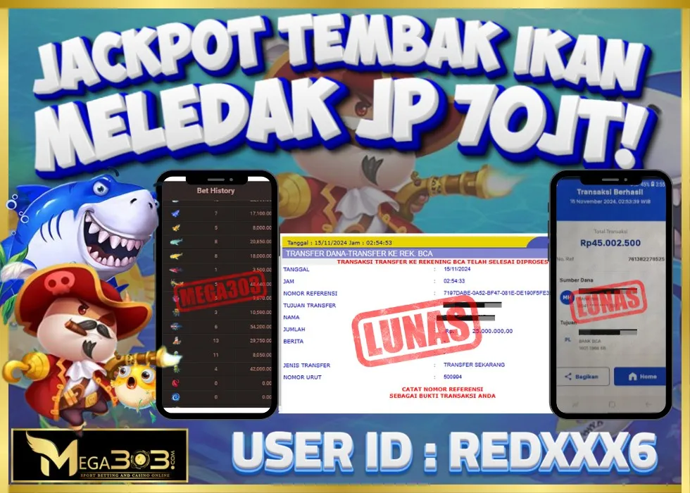 MEGA303 JACKPOT Rp 70.000.000 - LUNAS!!!