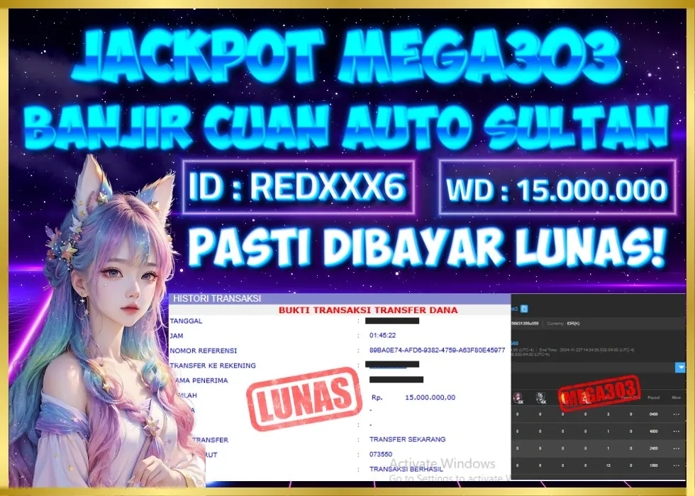 MEGA303 JACKPOT Rp 15.000.000 - LUNAS!!!