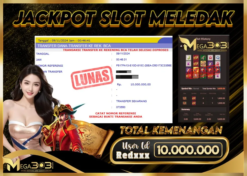 MEGA303 JACKPOT Rp 10.000.000 - LUNAS!!!