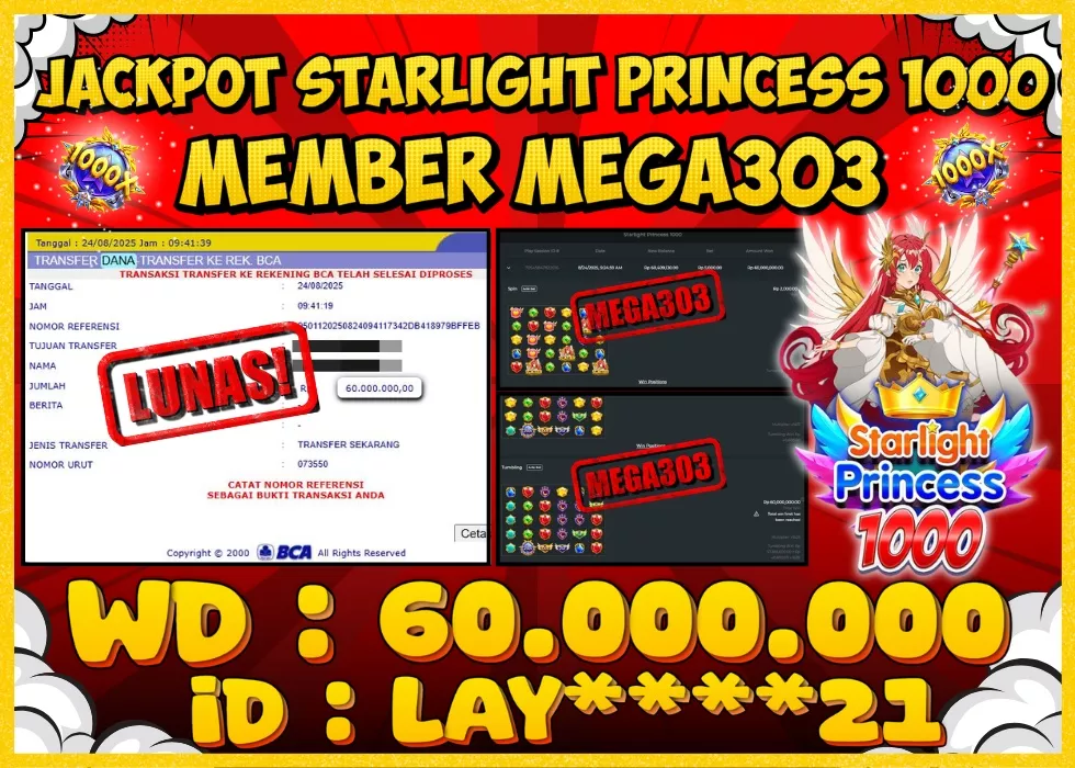 MEGA303 JACKPOT Rp 60.000.000 - LUNAS!!!